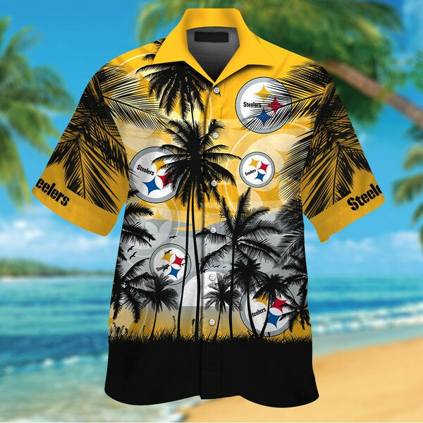 Pittsburgh Steelers Tropical Hawaiian Shirt Tropical Aloha Button Up
