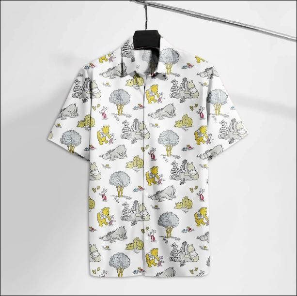 Pooh And Friends Character Hawaiian Shirt Tropical Aloha Button Up