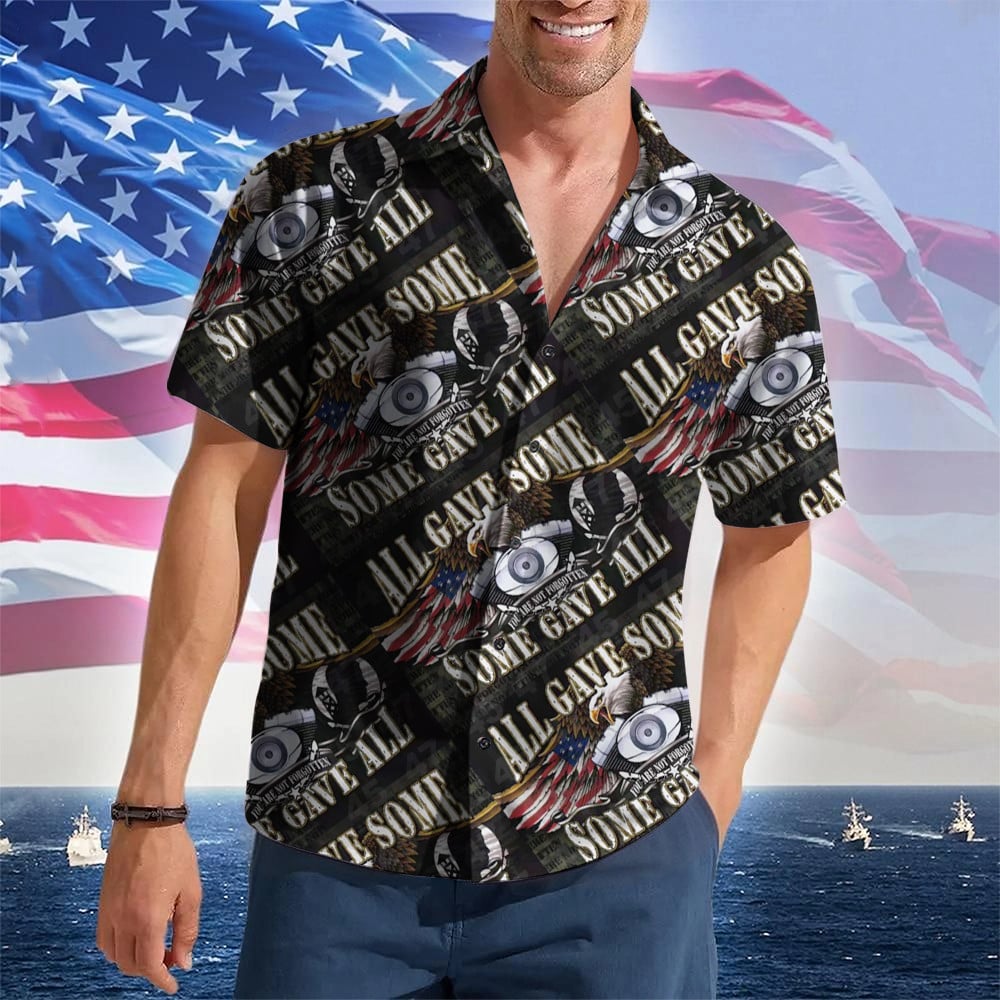 POW'MIA All Gave Some Some Gave All Hawaiian Shirt Proud Served Veterans Button Up Shirt