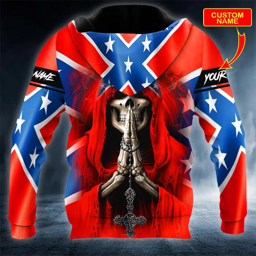 Alternative view of Pray CSA Skull Custom 3D All Over Print Hoodie