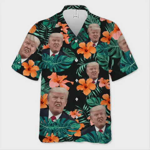 President Trump 2024 Hawaiian Shirt Pro Trump Aloha Shirt MAGA Merch Gifts For Republicans
