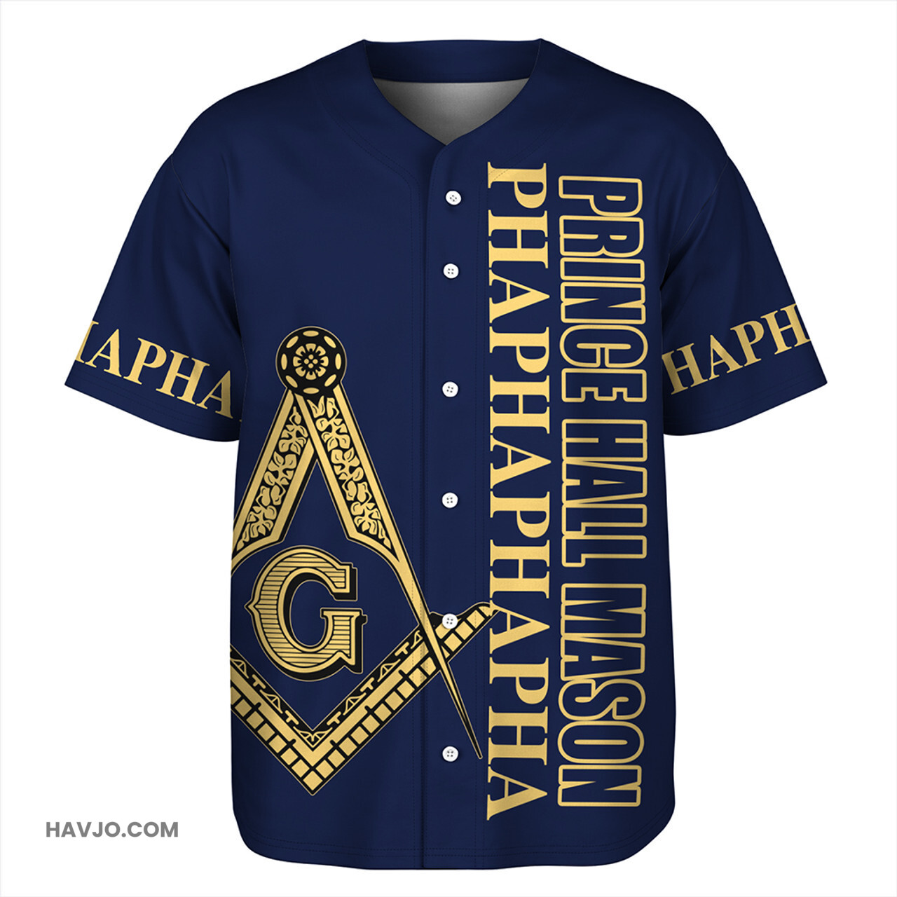 Prince Hall Freemasonry Blue PHA Style Baseball Jersey