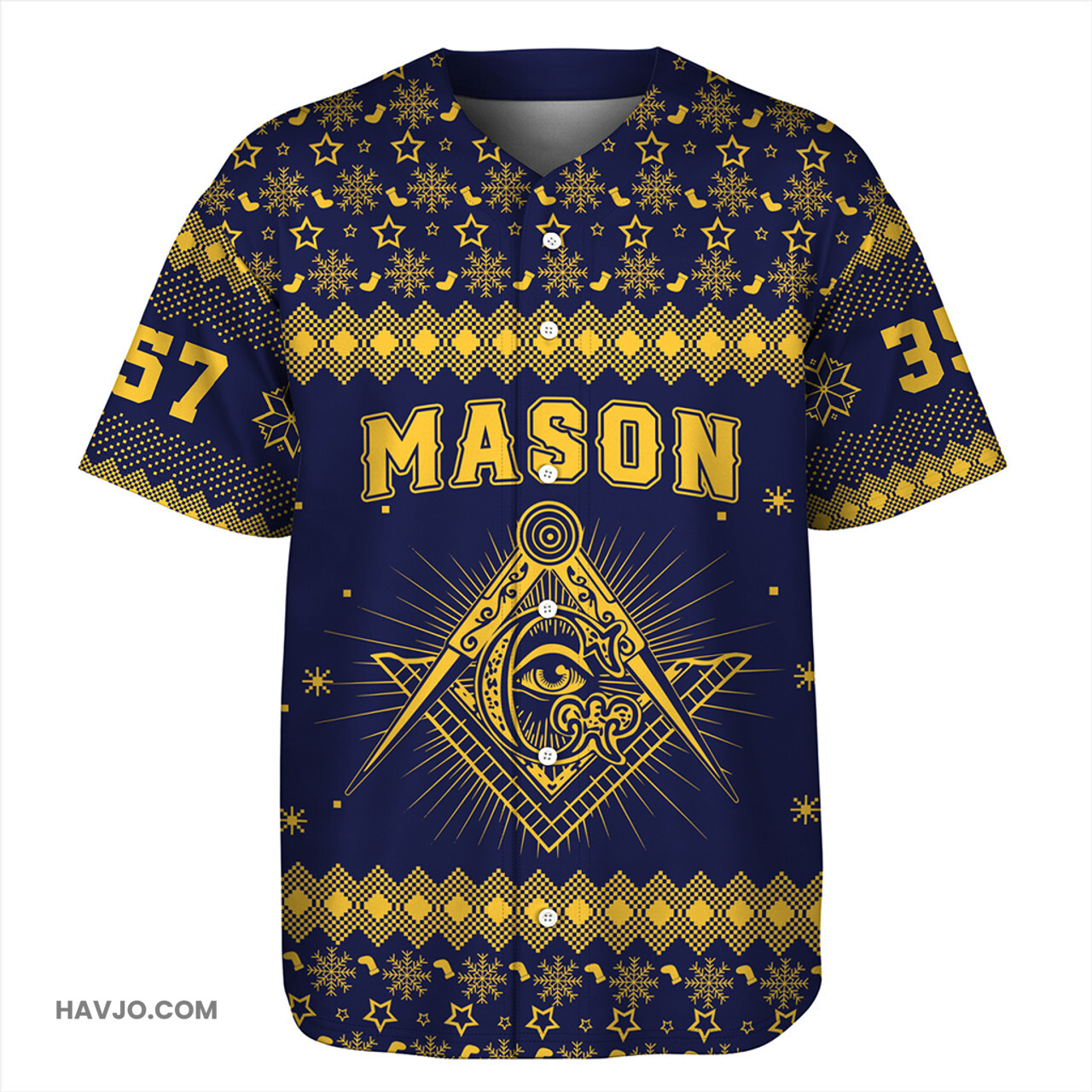 Prince Hall Freemasonry Christmas Mascot Greek Life Baseball Jersey