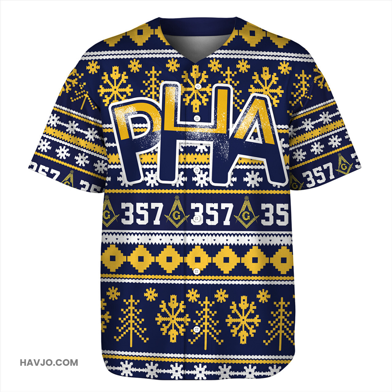 Prince Hall Freemasonry Christmas Style Grunge Baseball Jersey