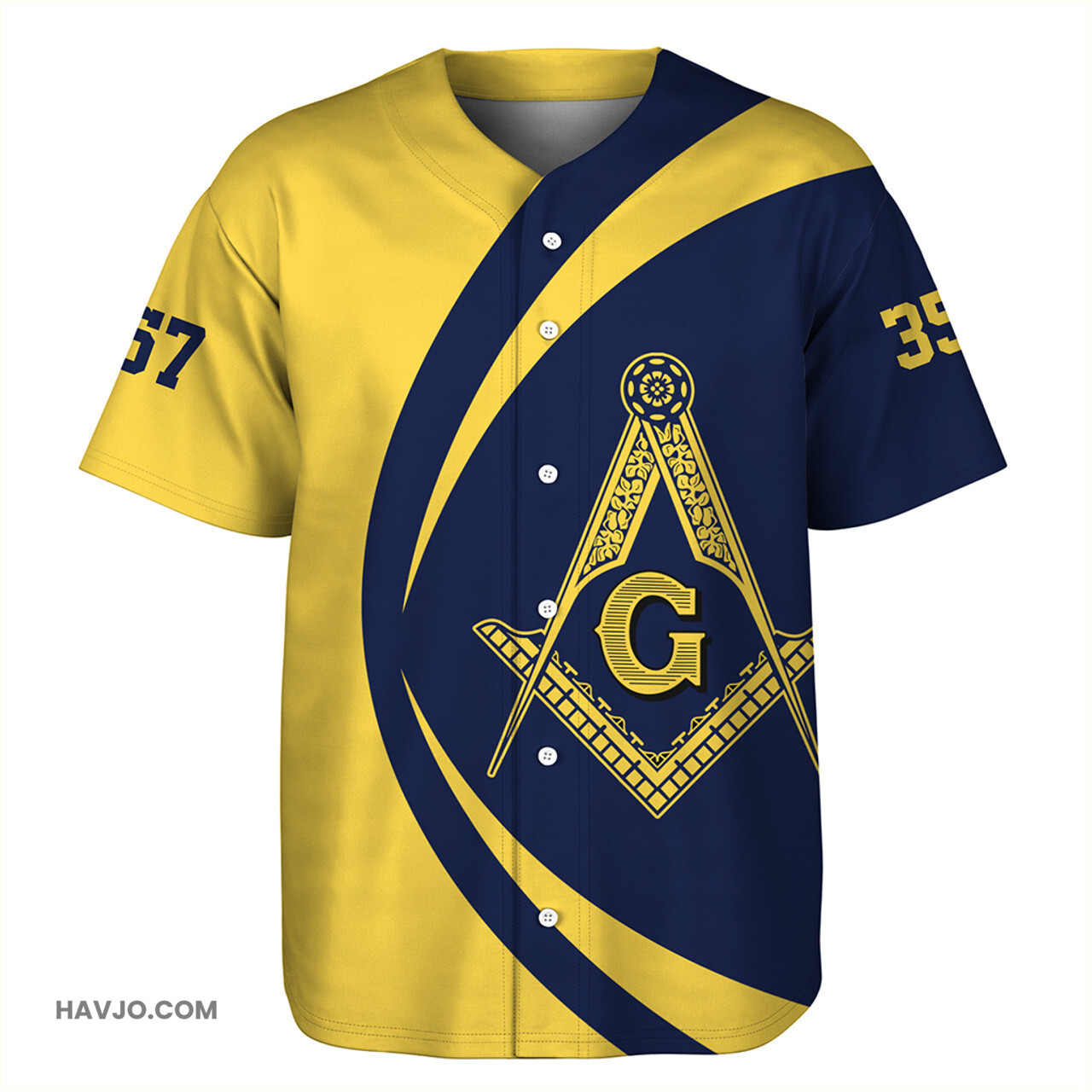 Prince Hall Freemasonry Circle Style Baseball Jersey