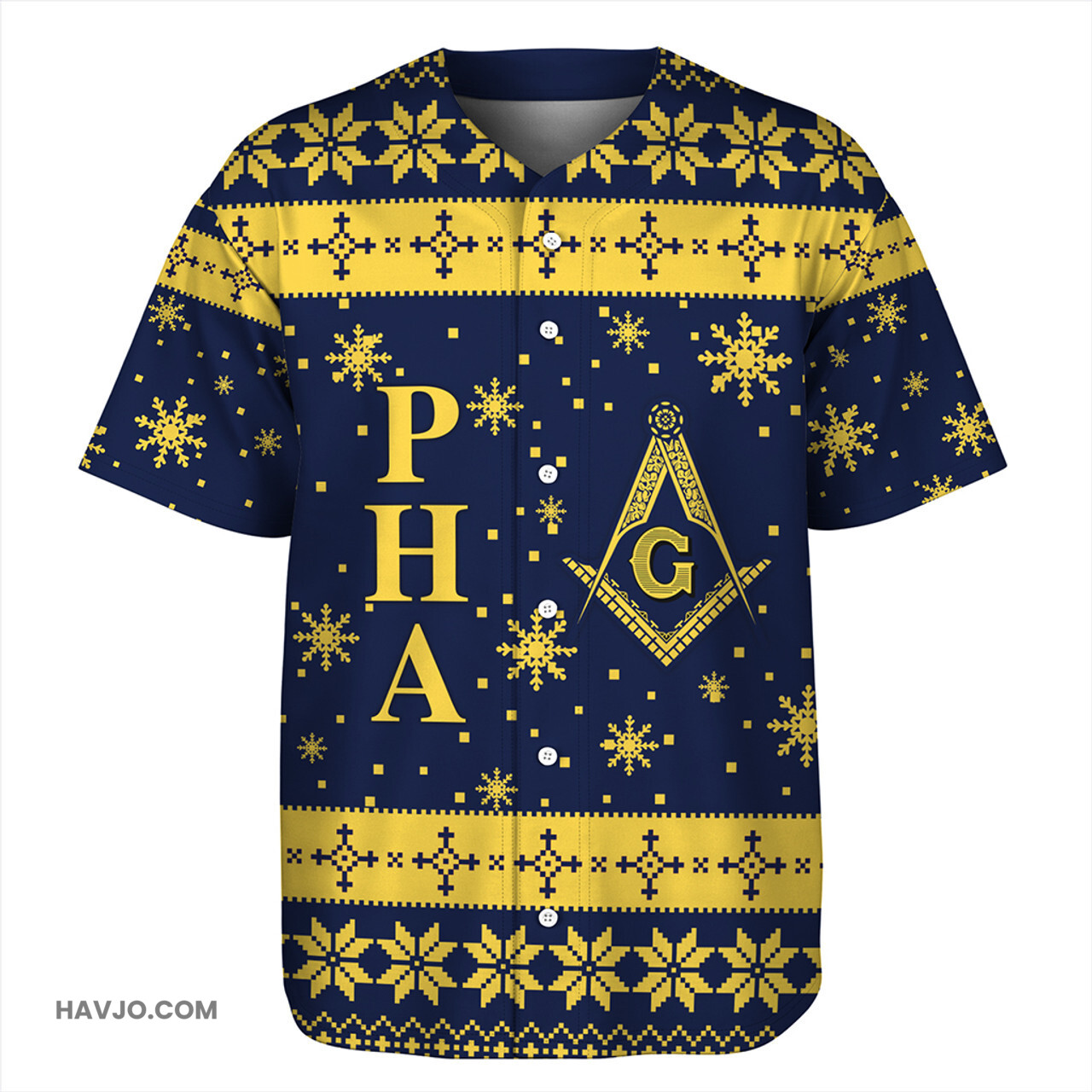 Prince Hall Freemasonry Masonic Christmas Baseball Jersey