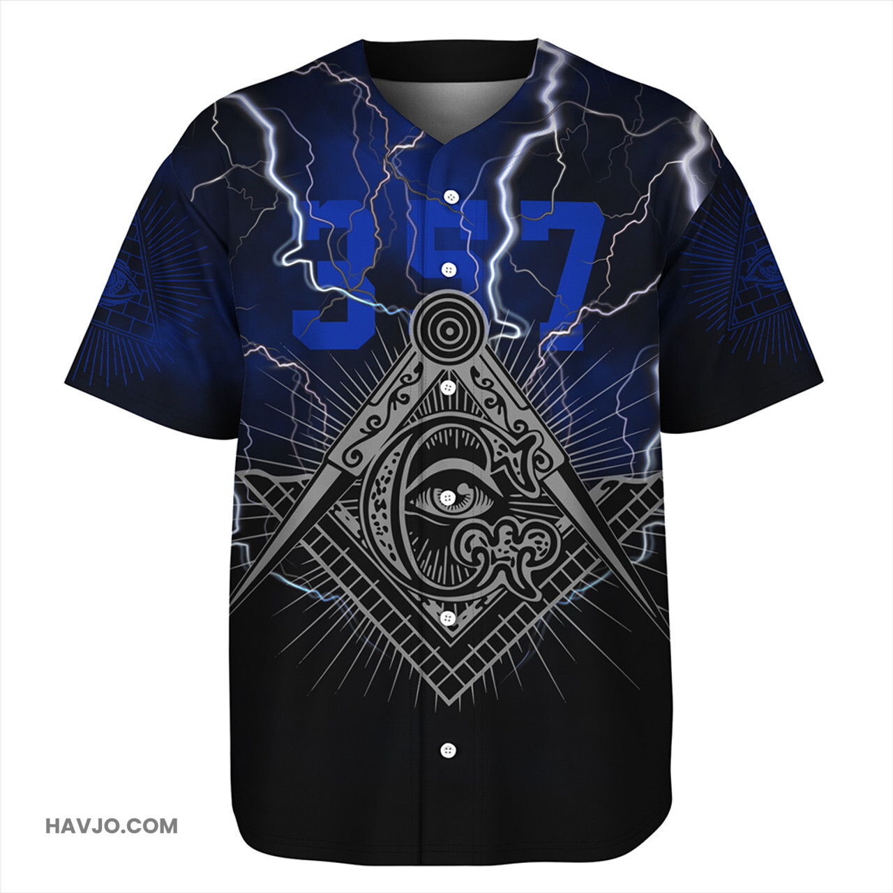 Prince Hall Freemasonry Thunder Of The Freemasons Baseball Jersey