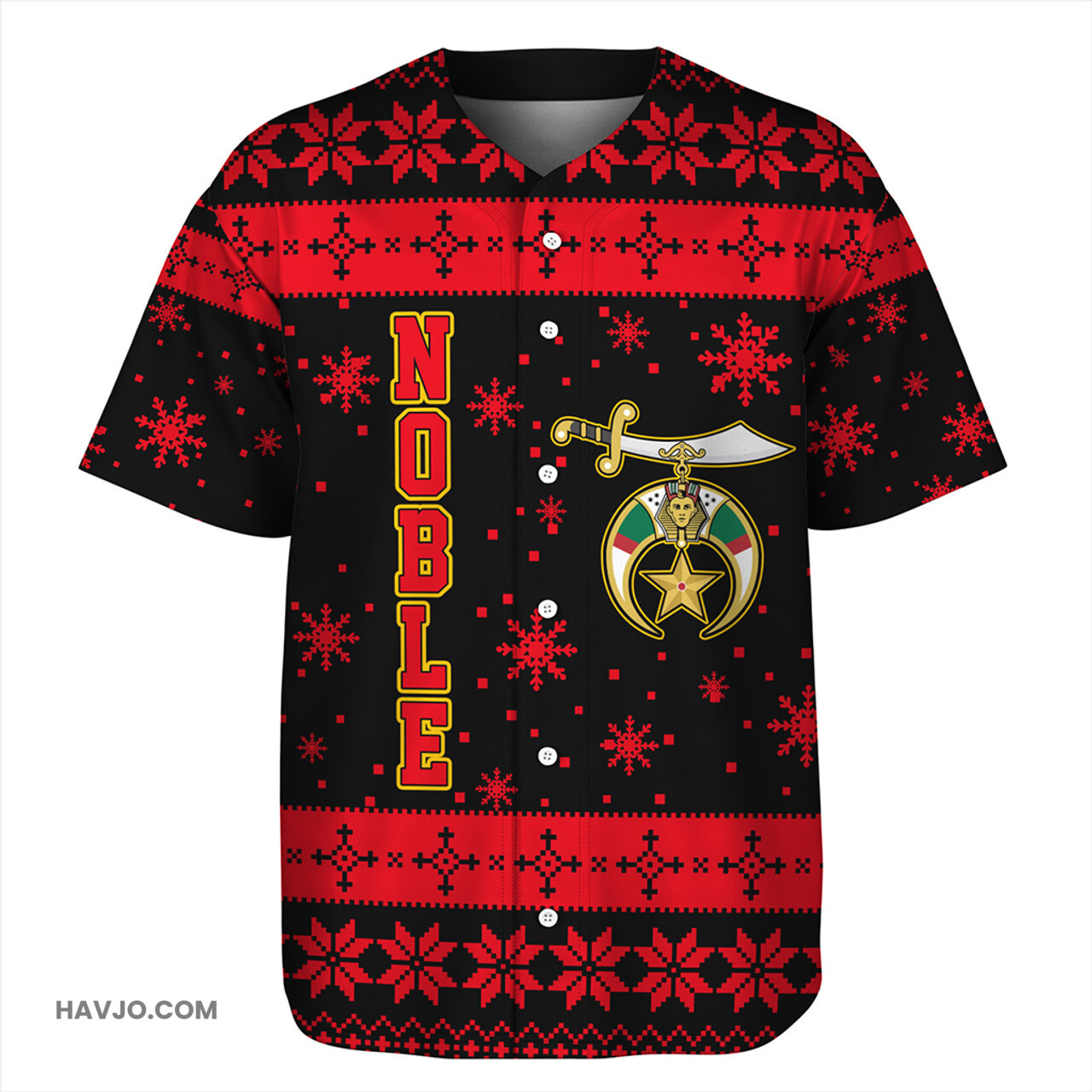 Prince Hall Shriners Christmas Greek Life Baseball Jersey