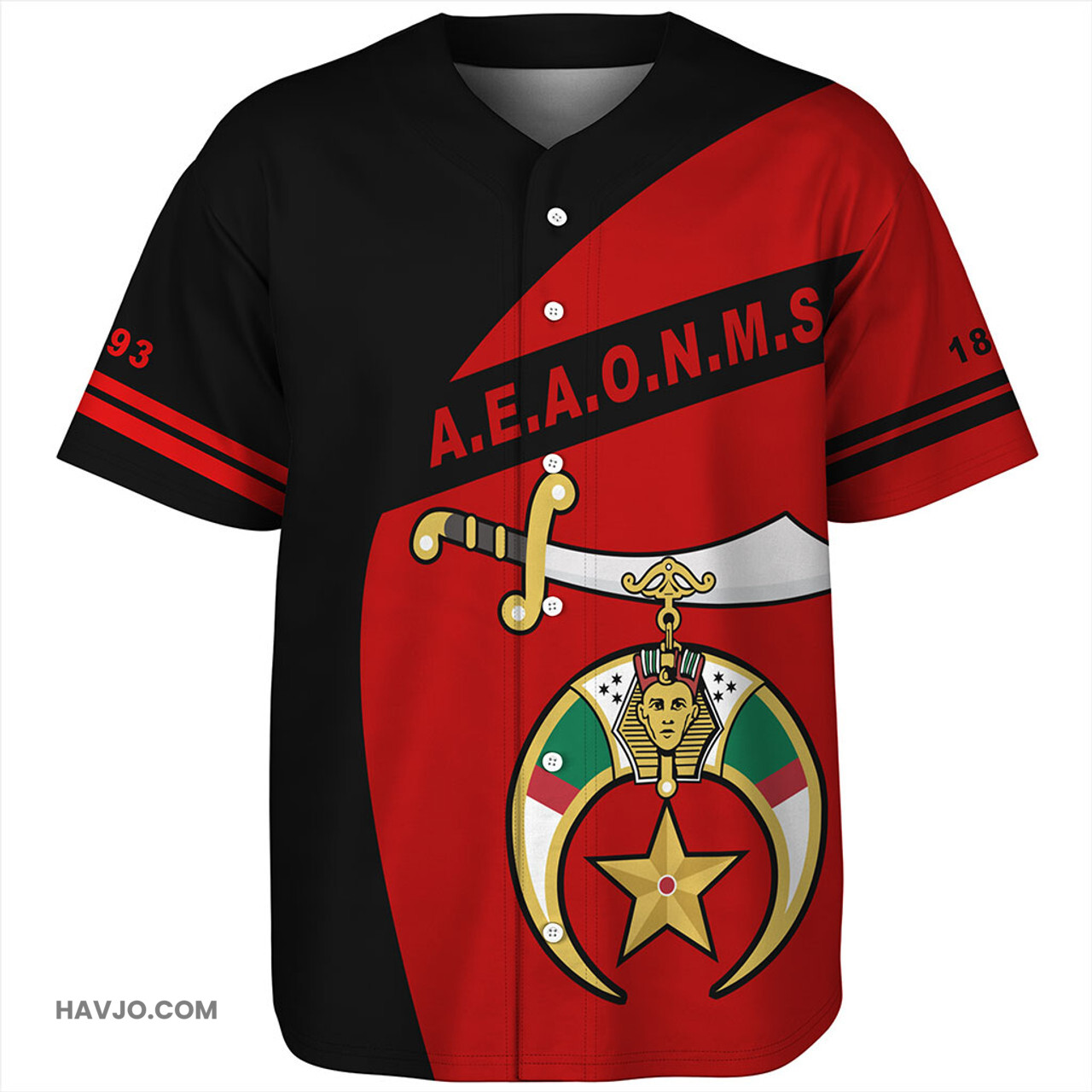 Prince Hall Shriners Noble My Style Baseball Jersey