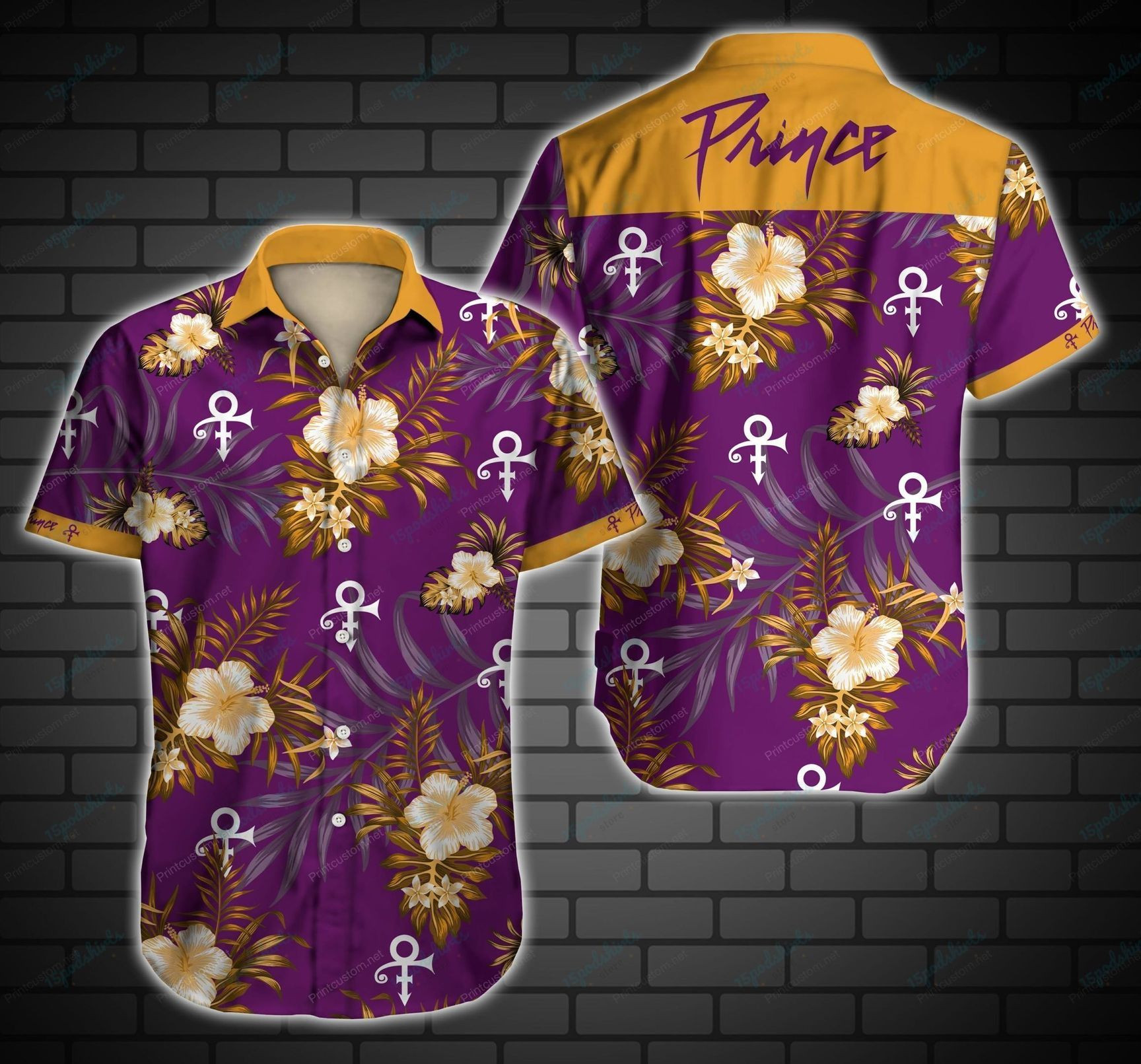Prince Style 3 Hawaiian Shirt Tropical Aloha Button Up