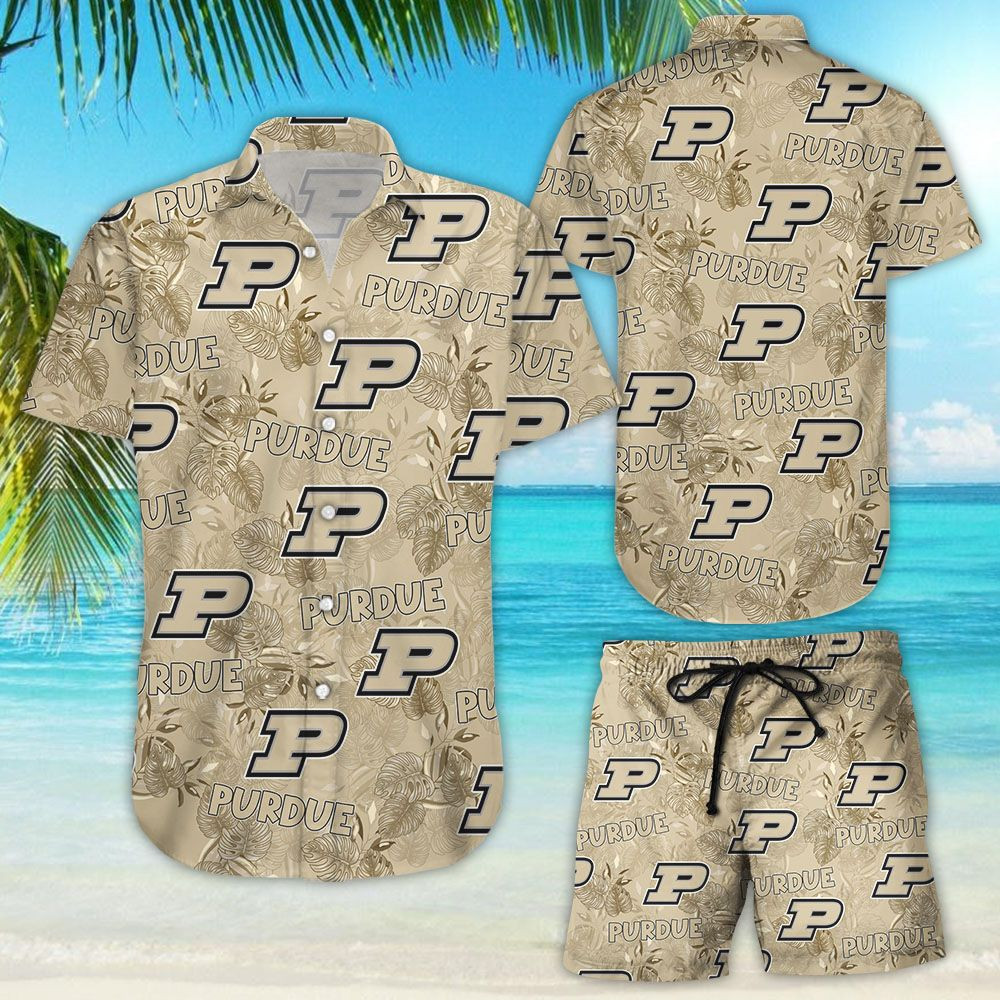 Purdue Boilermakers Aloha Shirt Hawaiian Shirt Tropical Aloha Button Up