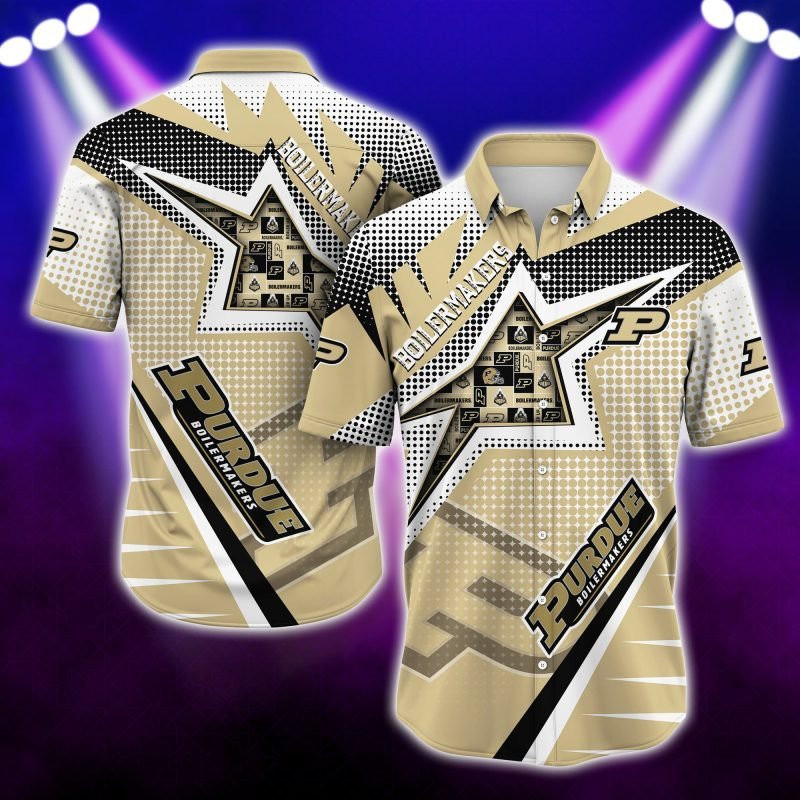 Purdue Boilermakers Ncaa Hawaiian Shirt Tropical Aloha Button Up
