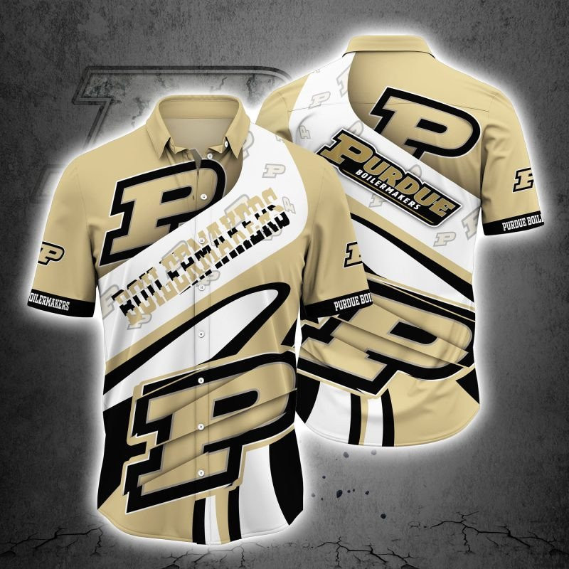Purdue Boilermakers Ncaa Hawaiian Shirt Tropical Aloha Button Up