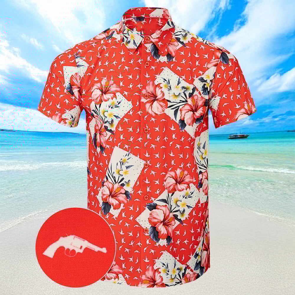 Raising AZ Hawaiian Shirt Mens Summer Short Sleeve Button Down Shirts