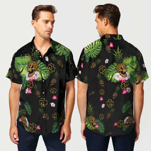 Rammstein Shirt Rammstein Hawaiian Shirt Tropical Aloha Button Up