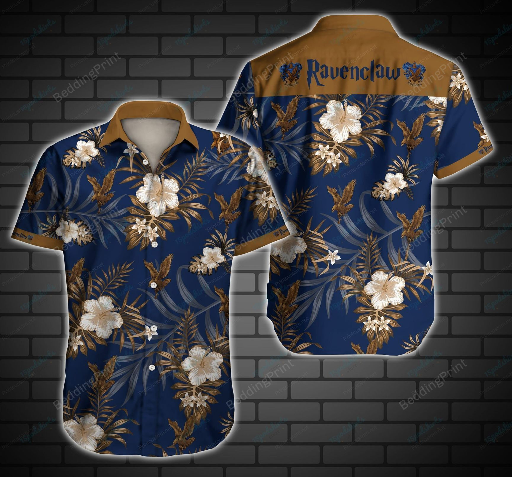 Ravencla Hawaiian Shirt Tropical Aloha Button Up