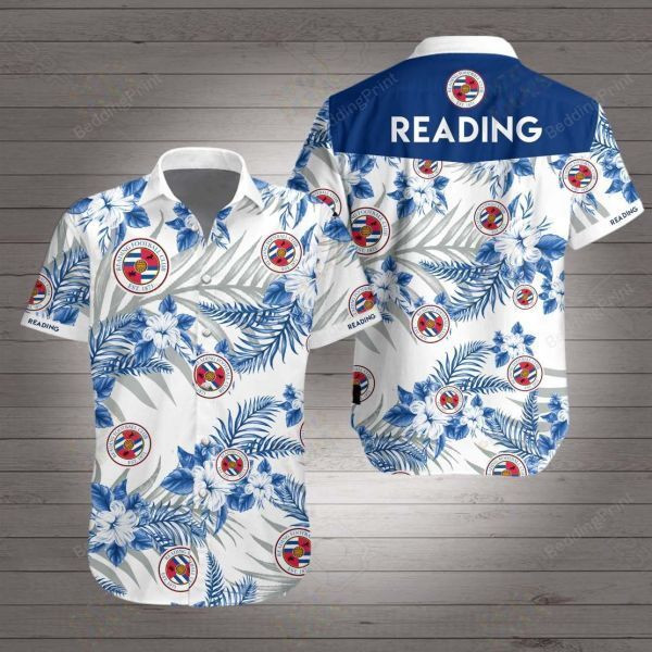 Reading Hawaiian Shirt Tropical Aloha Button Up