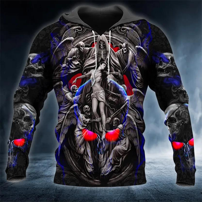 Reaper Doors Skull 3D All Over Print Hoodie