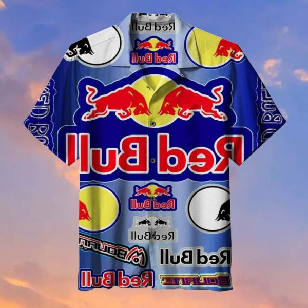 Red Bull Racing Hawaiian Shirt Tropical Aloha Button Up