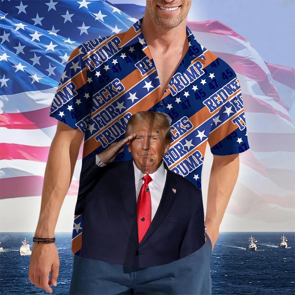 Rednecks For Trump 2024 Hawaiian Shirt President Donald Trump 47 MAGA Merch Gifts For Rednecks