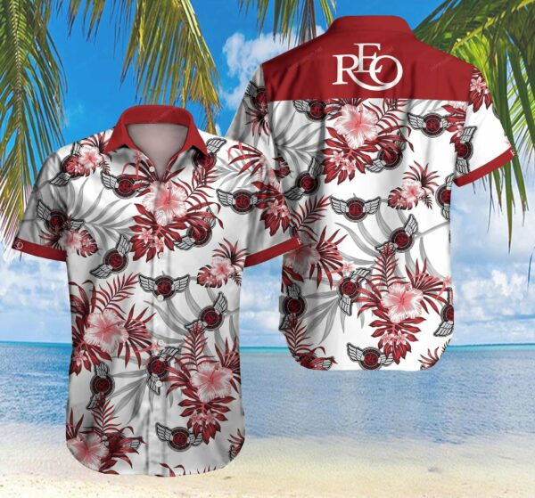 Reo Speedwagon Tropical Flower Hawaiian Shirt Tropical Aloha Button Up