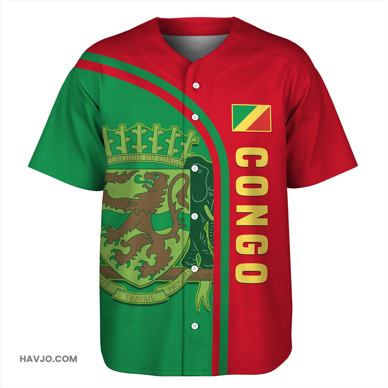 Republic of the Congo Custom In My Heart Baseball Jersey