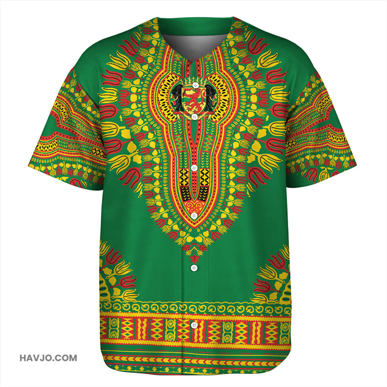 Republic of the Congo Dashiki Baseball Jersey