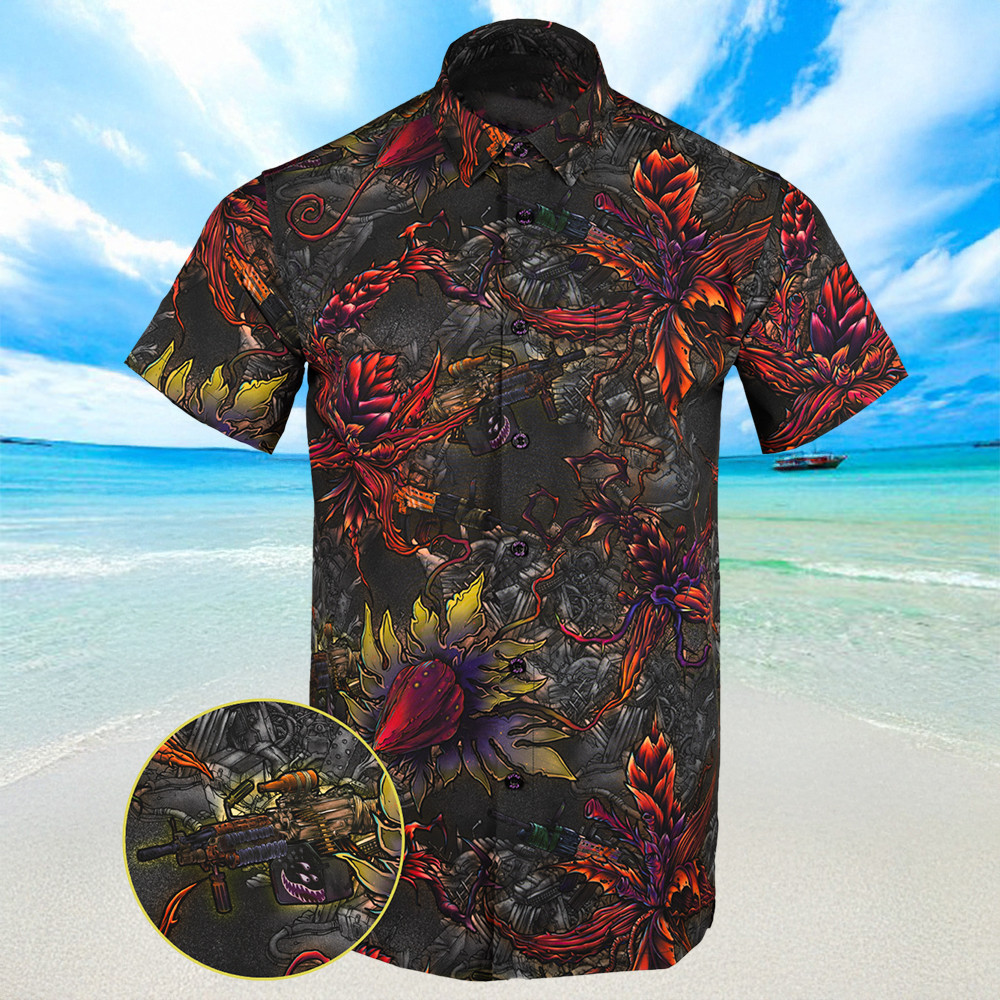 Retrolands Titanium Hawaiian Shirt Summer Button Ups Best Gifts For Son
