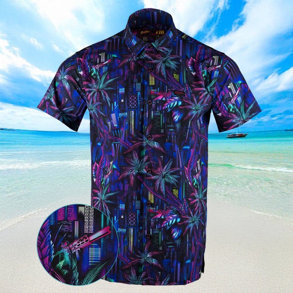 Retropunk Hawaiian Shirt Summer Button Ups Best Gifts For Father