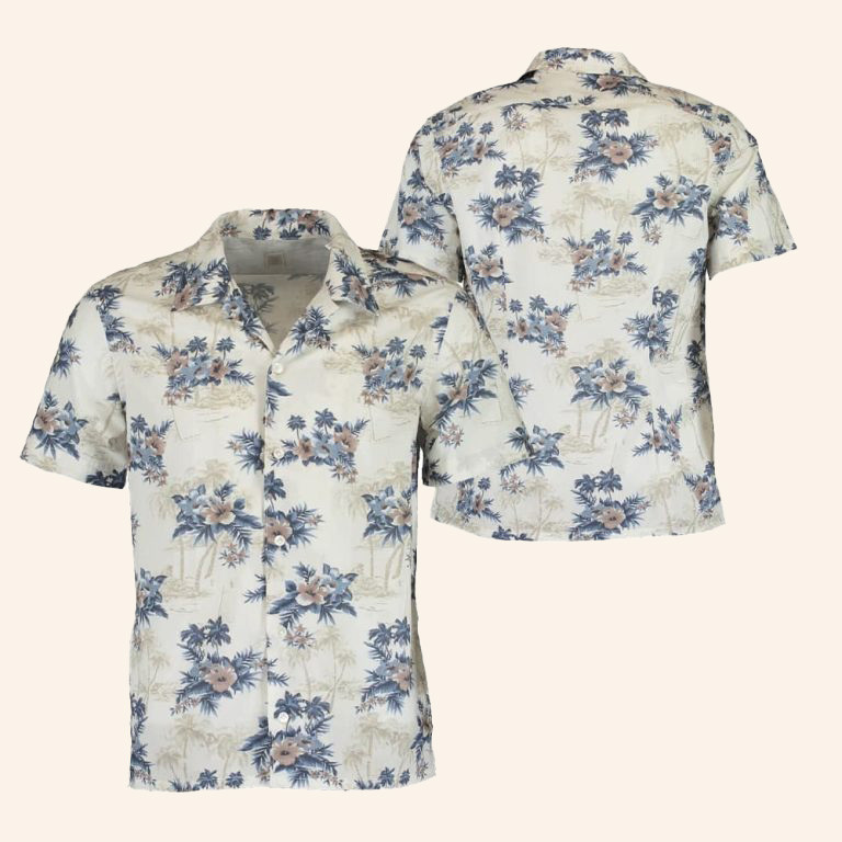 Rick Hatchett The White Lotus Eleventy Floral Bowling Shirt Vintage Floral Hawaiian Shirt