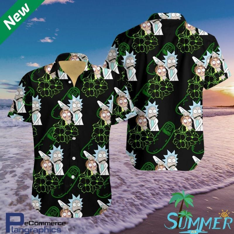 Rick Morty Aloha Shirt Bl04Hawaiian Shirt Tropical Aloha Button Up