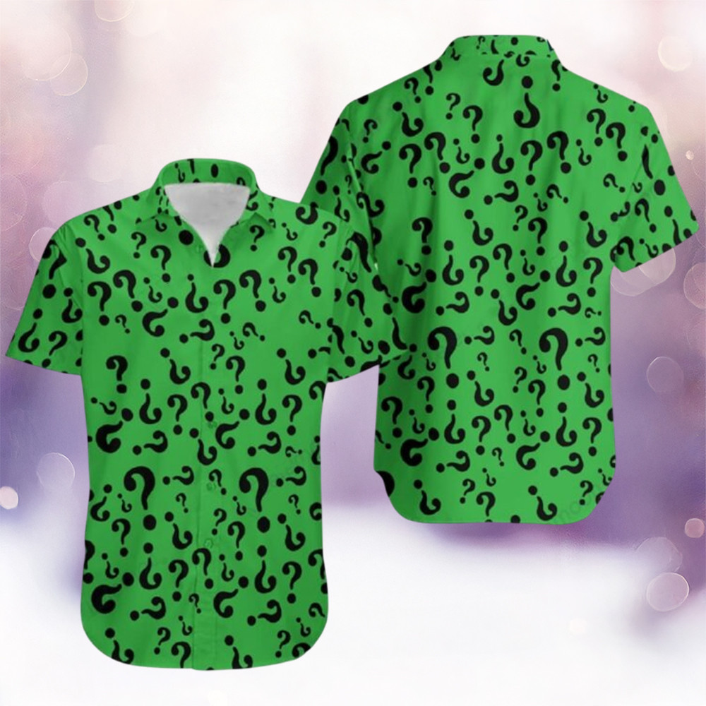 Riddler Supervillain Green Hawaiian Shirt Gifts Ideas For Horror Movie Lovers