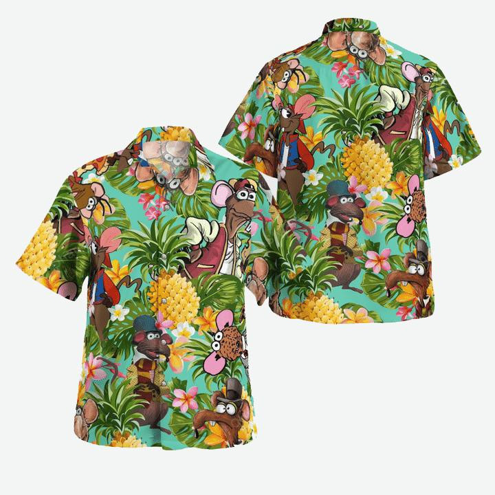 Rizzo The Rat Muppet Tropical Hawaiian Shirt Tropical Aloha Button Up