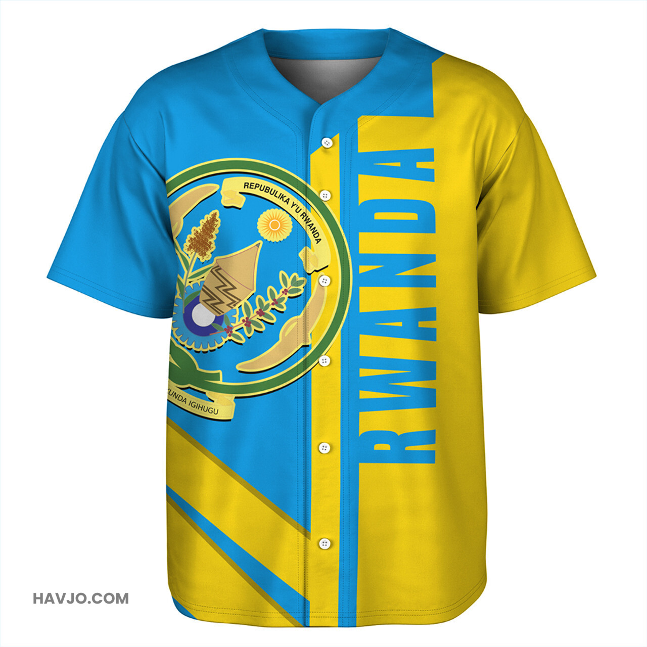 Rwanda Casual Style Baseball Jersey