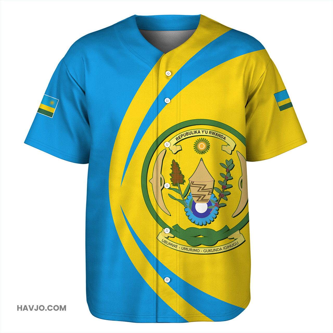 Rwanda Circle Style Baseball Jersey