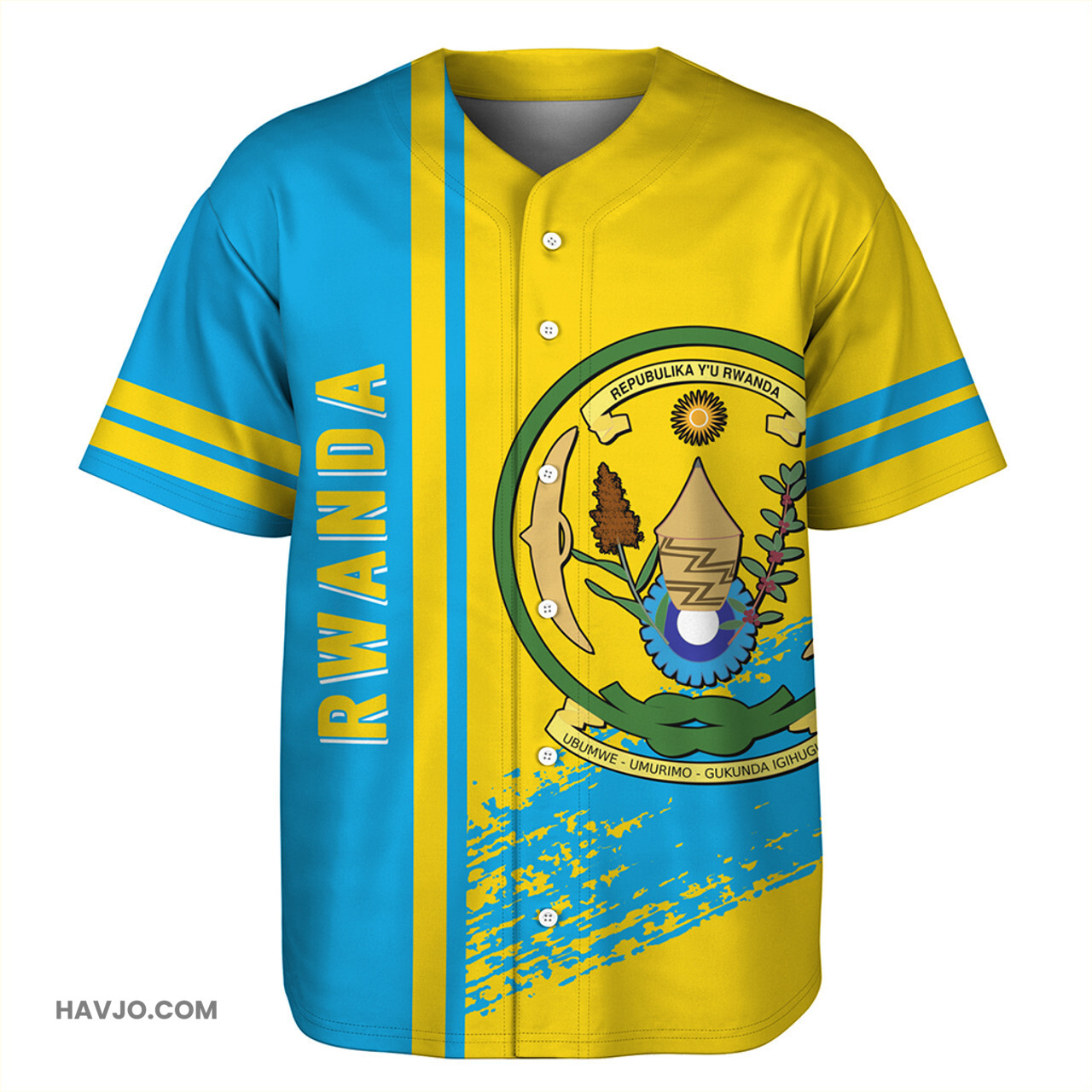 Rwanda Quater Style Baseball Jersey