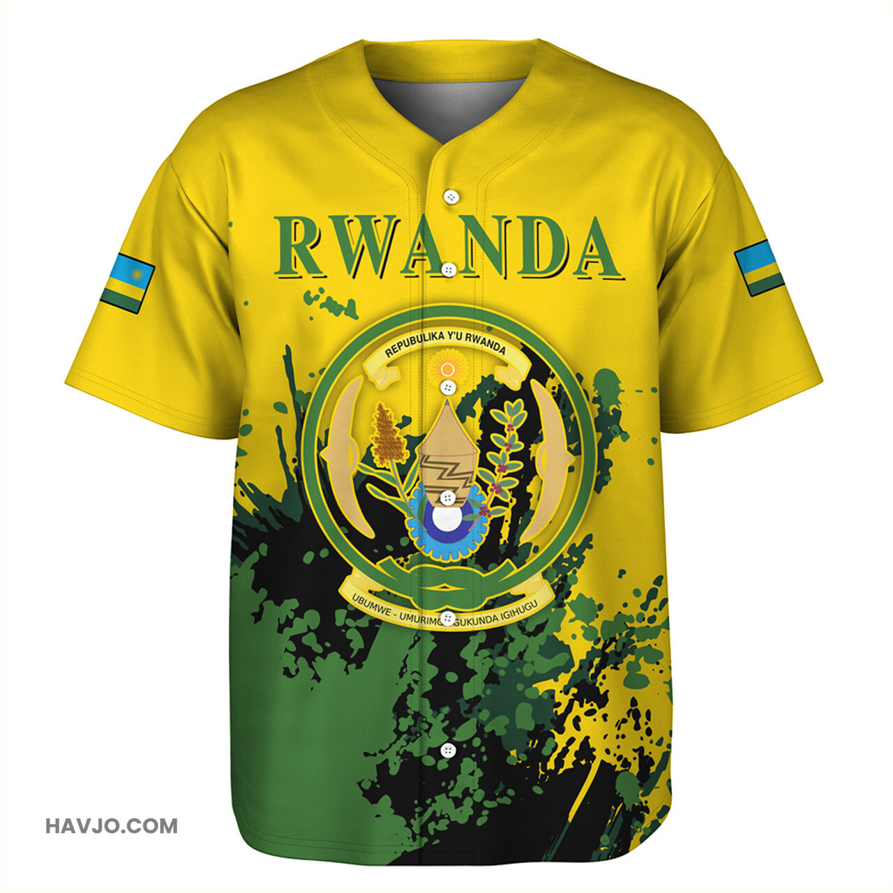 Rwanda Spanit Style Baseball Jersey