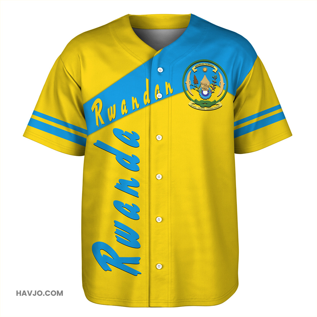 Rwanda Sport Style Baseball Jersey