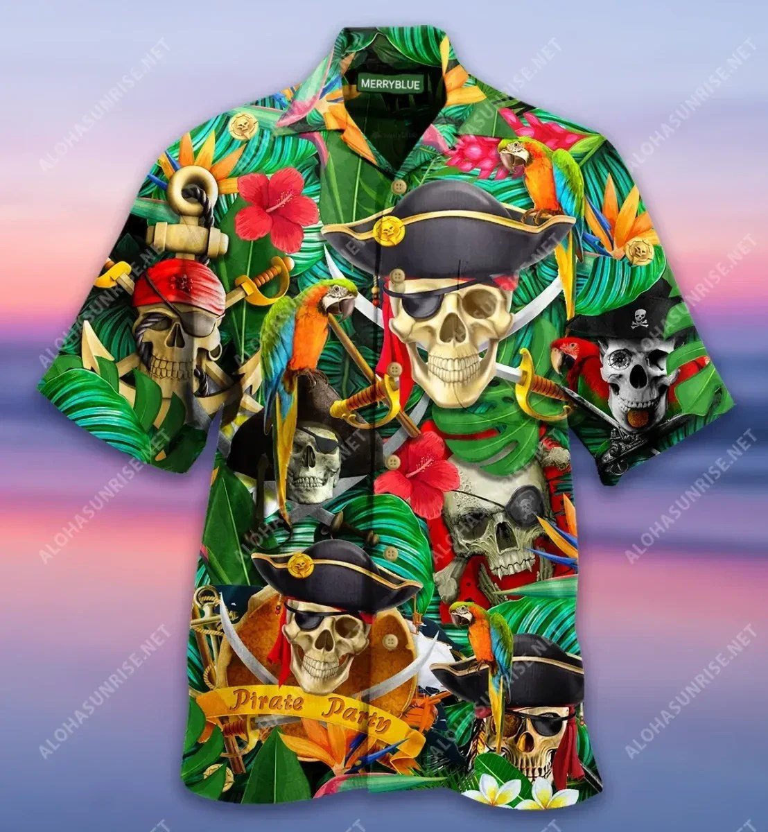 Sailors Tell Stories Pirates Make Ledgends Unisex Hawaiian Shirt Tropical Aloha Button Up