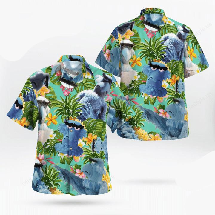 Sam The Eagle Muppet Tropical Hawaiian Shirt Tropical Aloha Button Up