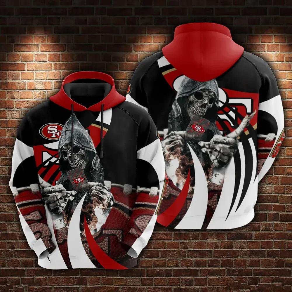 San Francisco 49ers Death NFL3D All Over Print Hoodie