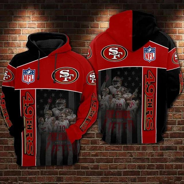 San Francisco 49ers Football Anniversary Flag NFL 3D All Over Print Hoodie