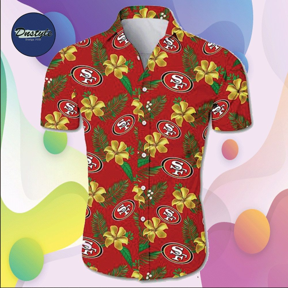 San Francisco 49ers Hawaiian Shirt Tropical Aloha Button Up
