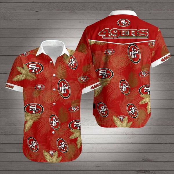 San Francisco 49ers Hawaiian Shirt Tropical Aloha Button Up