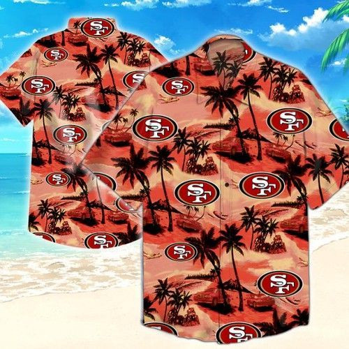 San Francisco 49ers Hawaiian Shirt Tropical Aloha Button Up