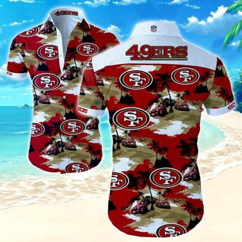 San Francisco 49ers Hawaiian Shirt Tropical Aloha Button Up