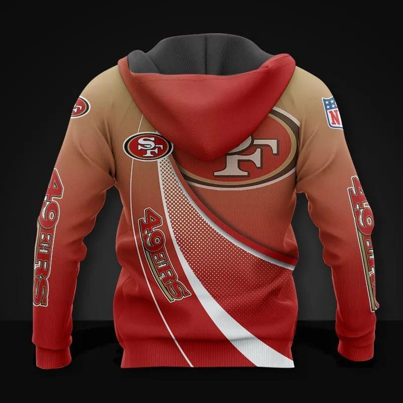 Alternative view of San Francisco 49ers NFL 3D All Over Print Hoodie