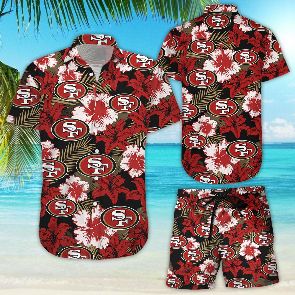 San Francisco 49ers Nfl Hawaiian Shirt Tropical Aloha Button Up