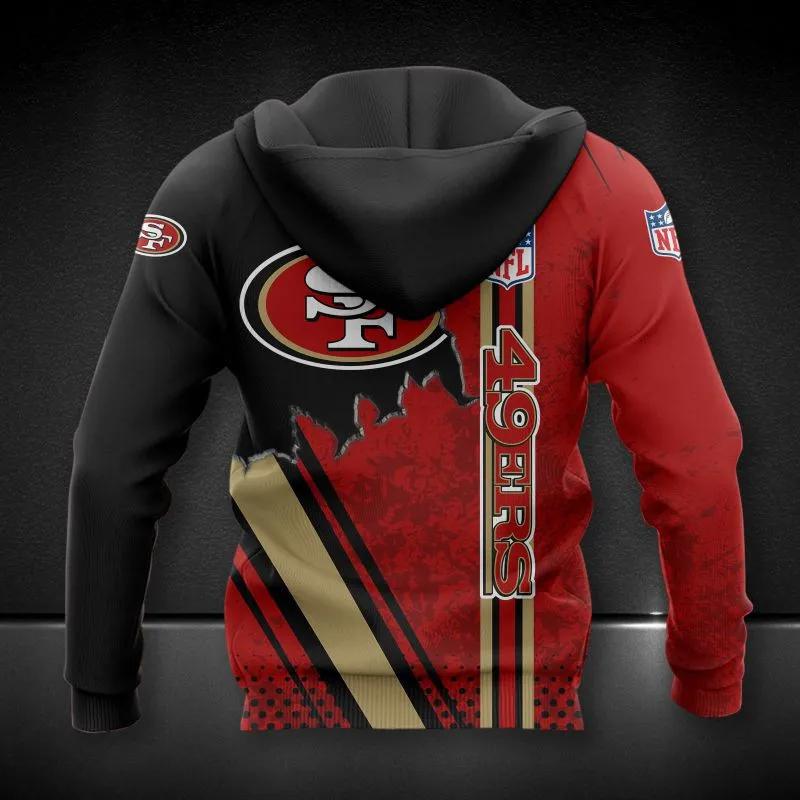 Alternative view of San Francisco 49ers NFL3D All Over Print Hoodie