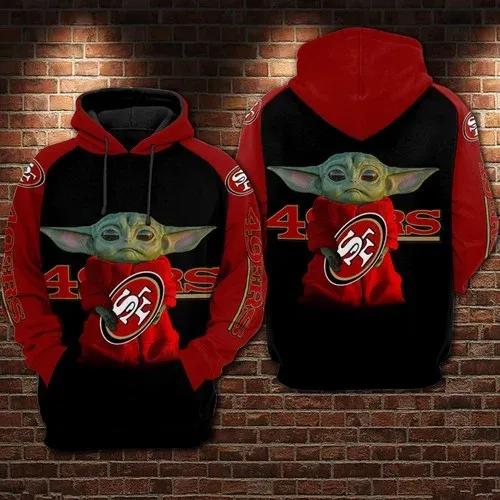 San Francisco 49ers Yoda NFL 3D All Over Print Hoodie